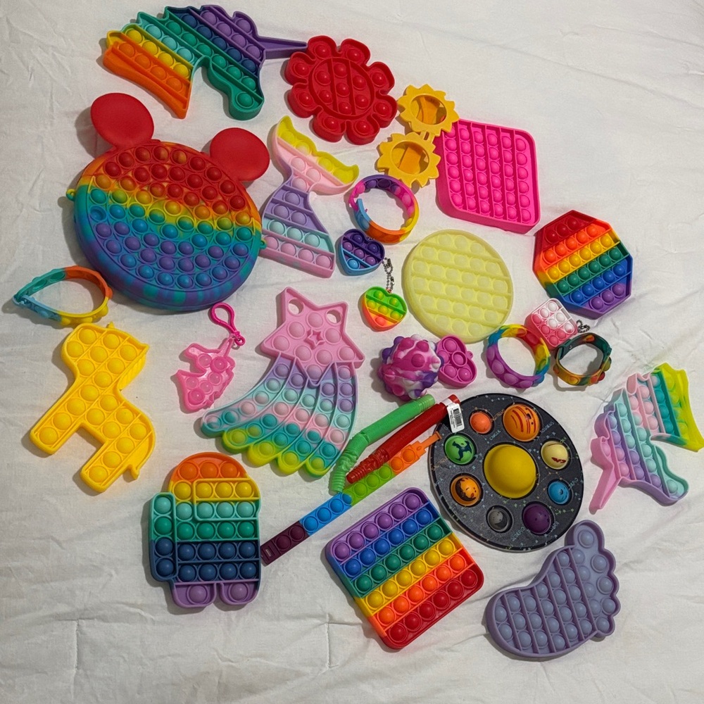 Rainbow Pop Fidget Toy Set all for $30